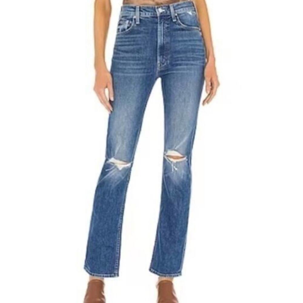 Mother The High Waisted Rider Skimp Jeans in Playing With Scissors Size: 26